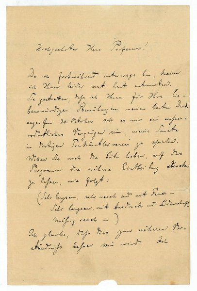 Eigenh. Brief mit U.