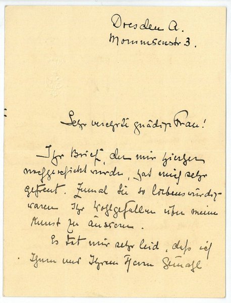 Eigenh. Brief mit U.