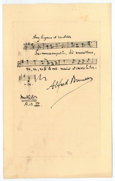 Eigenh. musikalisches Albumblatt mit U.