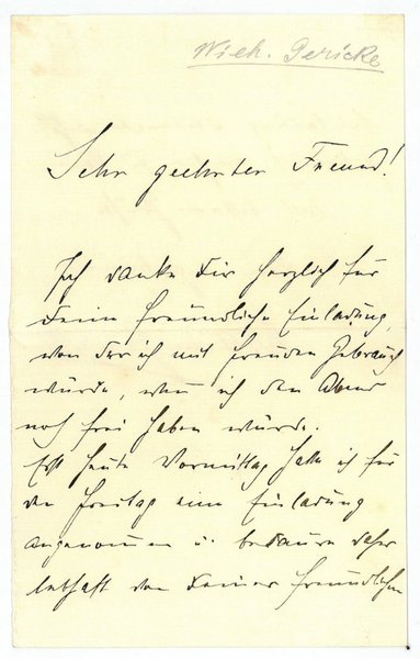 Eigenh. Brief mit U.