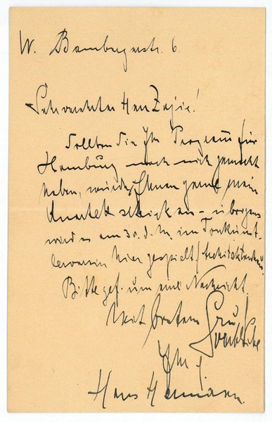 Eigenh. Brief mit U.