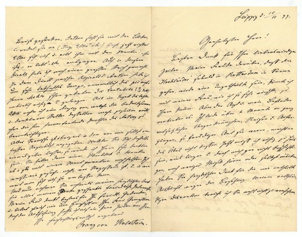 Eigenh. Brief mit U.