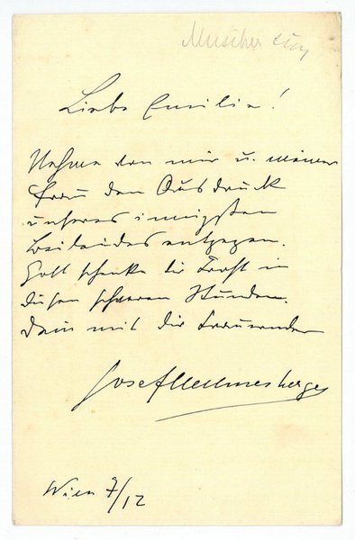 Eigenh. Brief mit U.