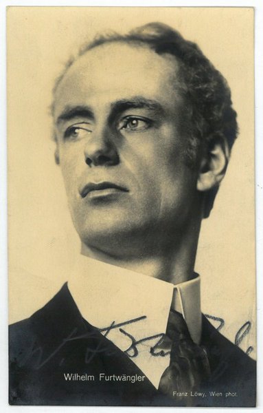 Autograph portrait postcard signed ("W. Furtwängler").