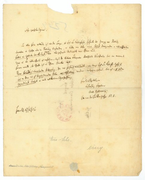 Eigenh. Brief mit U.