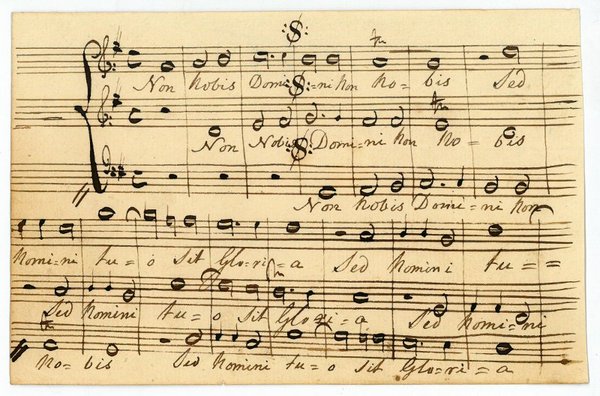 Autograph musical quotation signed.