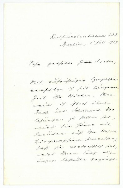 Eigenh. Brief mit U.