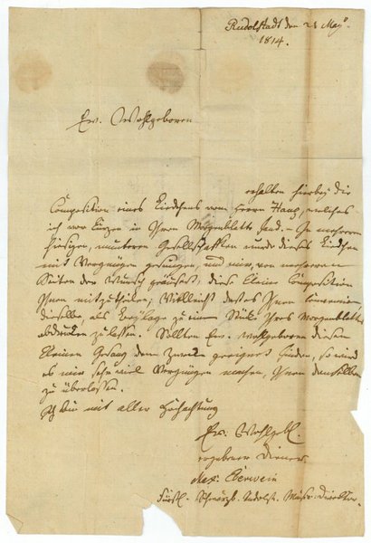 Eigenh. Brief mit U.