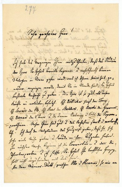 Eigenh. Brief mit U.