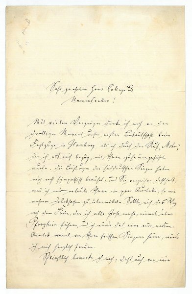 Eigenh. Brief mit U.