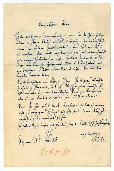 Eigenh. Brief mit U.