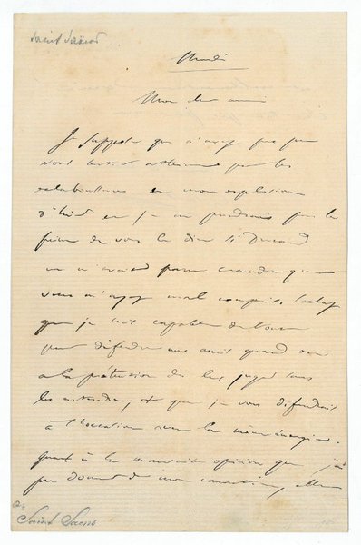 Autograph letter signed.