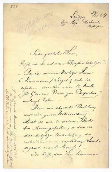 Eigenh. Brief mit U.