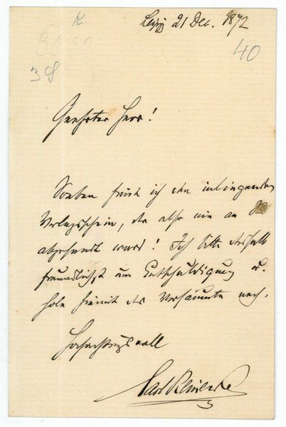 Eigenh. Brief mit U.