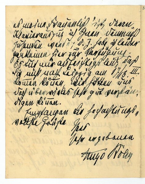 Eigenh. Brief mit U.