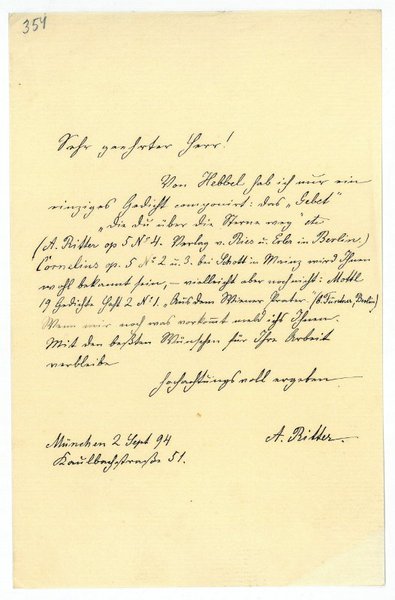 Eigenh. Brief mit U.