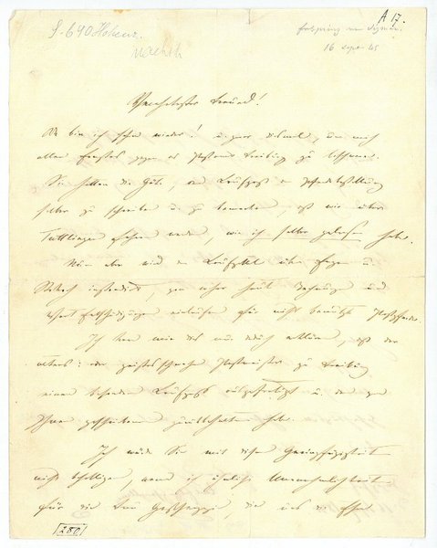 Eigenh. Brief mit U.