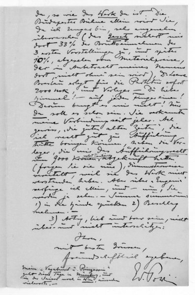 Eigenh. Brief mit U.