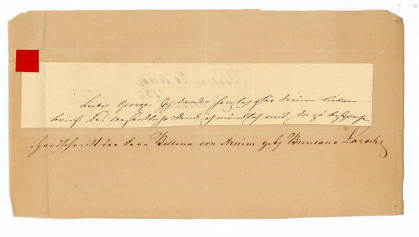 Eigenh. Brief mit U. (Fragment).