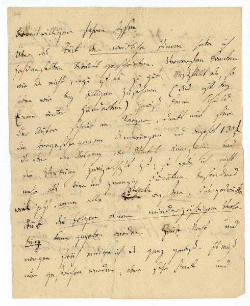 Eigenh. Brief (Fragment) mit U.