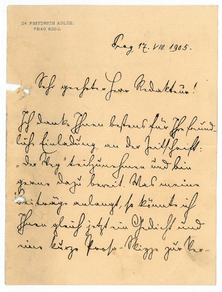 Eigenh. Brief mit U.