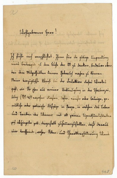 Eigenh. Brief mit U.