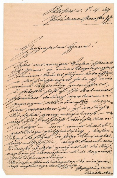 Eigenh. Brief mit U.