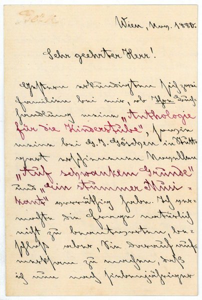 Eigenh. Brief mit U.