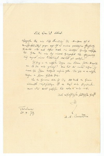Eigenh. Brief mit U.