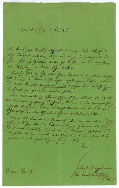 Eigenh. Brief mit U.