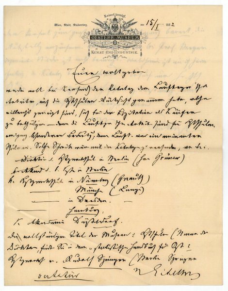 Eigenh. Brief mit U.