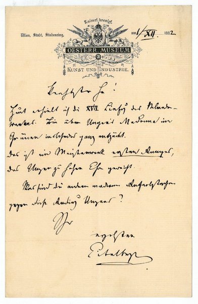 Eigenh. Brief mit U.