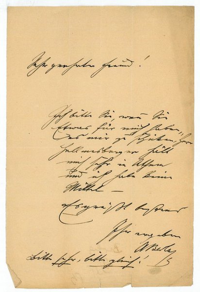 Eigenh. Brief mit U.