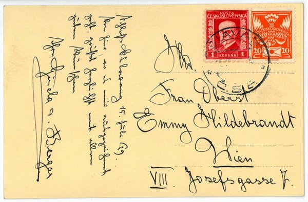 Eigenh. Bildpostkarte mit U.