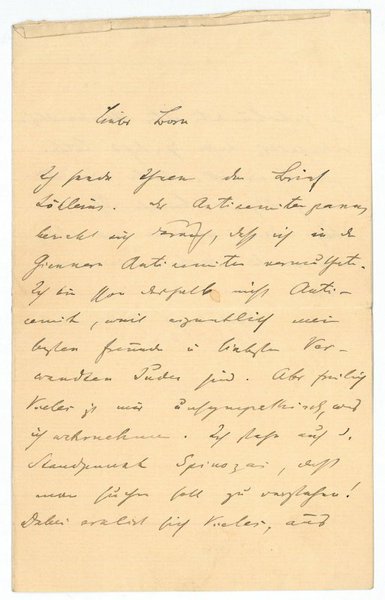 Eigenh. Brief mit Paraphe.