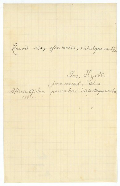 Eigenh. Albumblatt mit U.