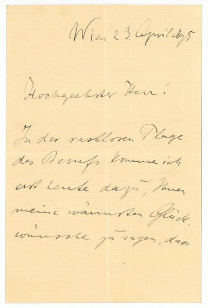 Eigenh. Brief mit U.