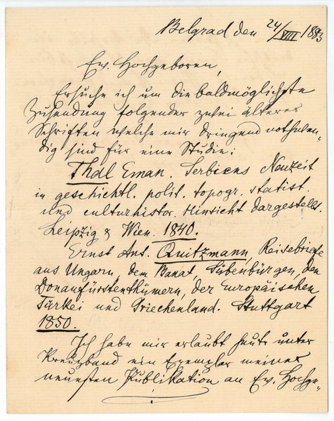 Eigenh. Brief mit U.