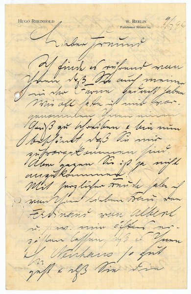 Eigenh. Brief mit U.