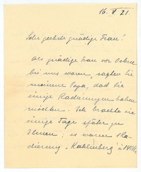 Eigenh. Brief mit U.