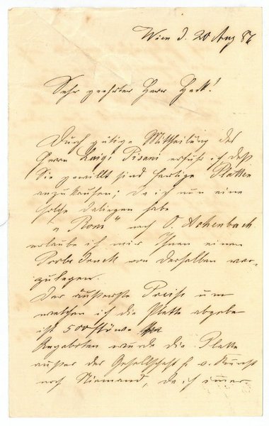 Eigenh. Brief mit U.