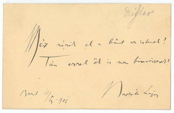 Eigenh. Postkarte mit U.