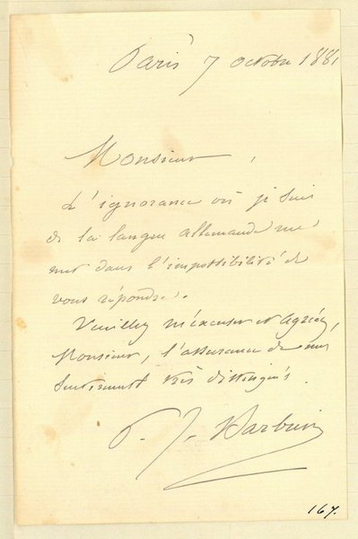 Eigenh. Brief mit U.