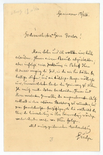 Eigenh. Brief mit U.