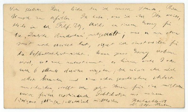 Eigenh. Brief mit U.