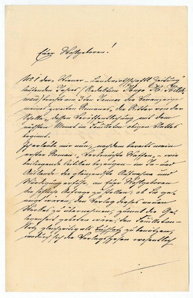 Eigenh. Brief mit U.