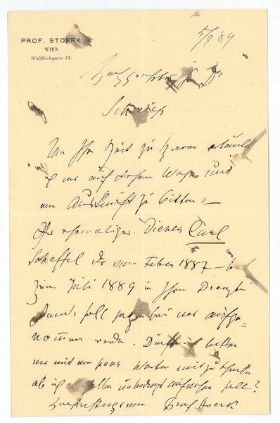 Eigenh. Brief mit U.