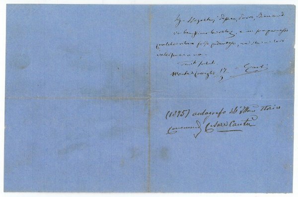 Eigenh. Brief mit U.