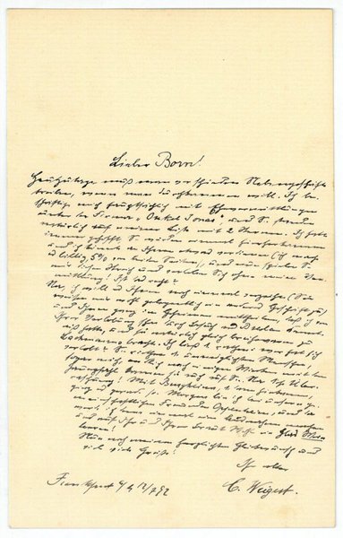 Eigenh. Brief mit U.