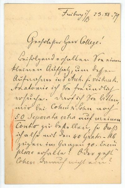 Eigenh. Brief mit U.